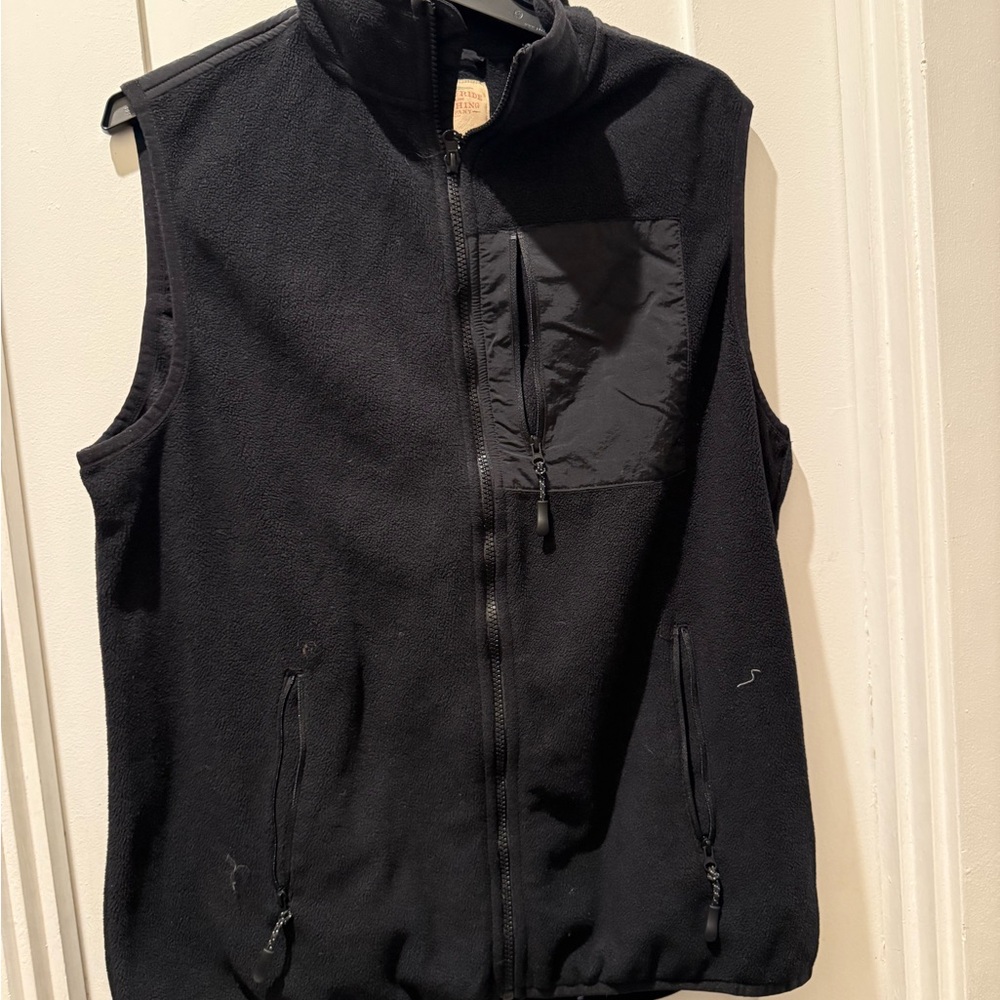 Men's Black Fleece Vest